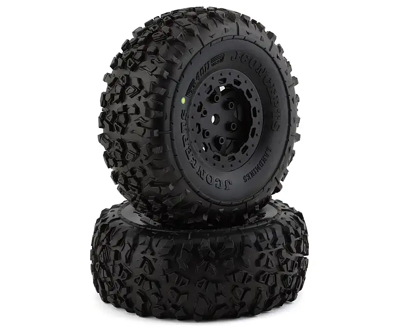 JConcepts Pre-Mounted Landmines Tires w/17mm Hex Tremor Wheels (Black) (2) (Yellow)