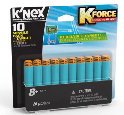 K'NEX K-Force Build & Blast 10 Missile Pack & Target Set #47518