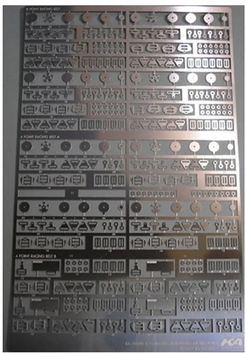 6-Point & 4-Point Racing Seatbelts Set (Photo-Etch & Fabric) 1/24 KA Models