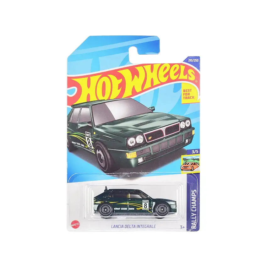 Lancia Delta Integrale #8 Green Metallic with Graphics "Rally Champs" Series Diecast Model Car by Hot Wheels