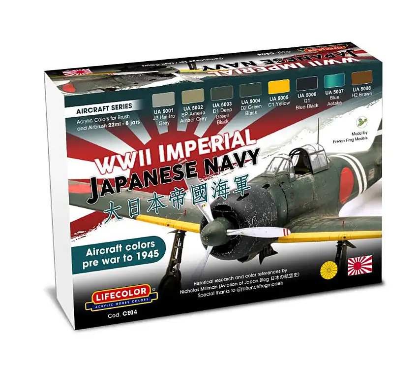 WWII Imperial Japanese Navy Aircraft Acrylic Set (8 22ml Bottles) Lifecolor