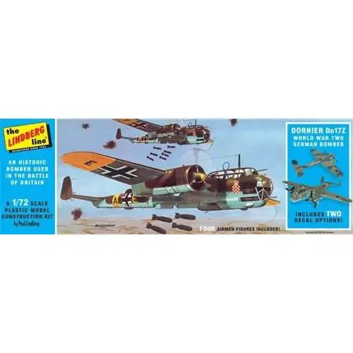 Lindberg Dornier Do17Z German Bomber 1/72 Scale Model Kit