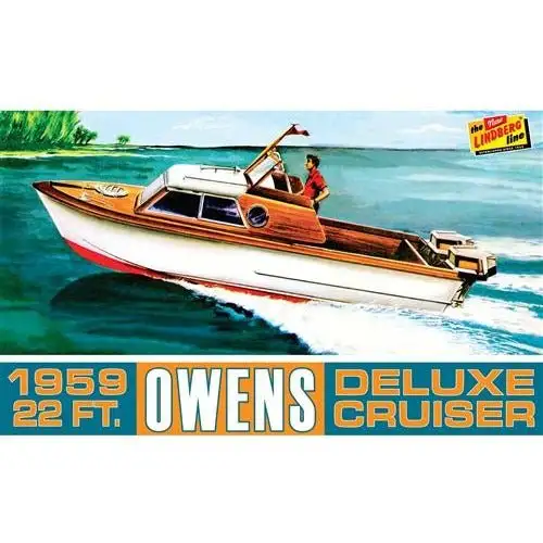 Lindberg Owens Outboard Cruiser Boat 1/25 Scale Model Kit