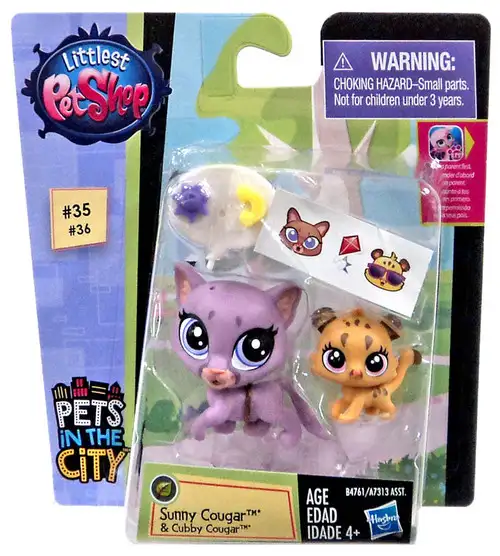 Littlest Pet Shop Pets in the City Sunny & Cubby Cougar Figure 2-pack