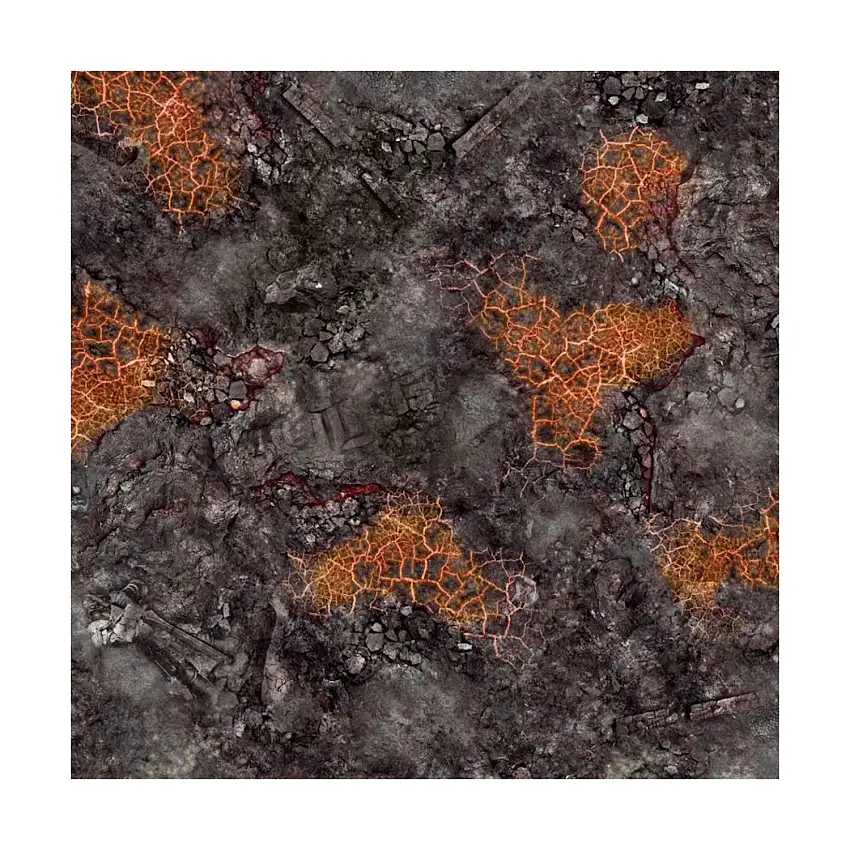 36" x 36" Playmat - Red Blight Battlefield (Rubber)