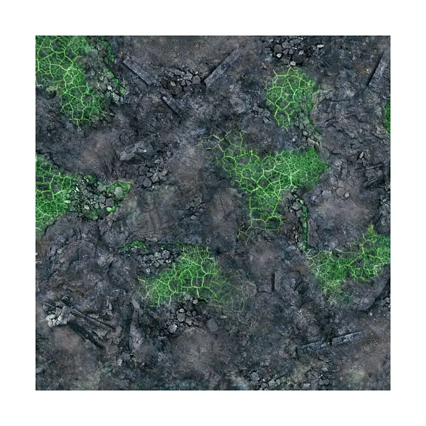 48" x 48" Playmat - Green Blight Battlefield (Rubber)