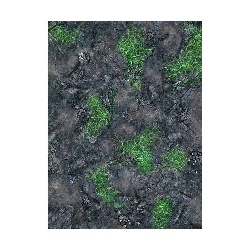 44" x 60" Playmat - Green Blight Battlefield (Rubber)