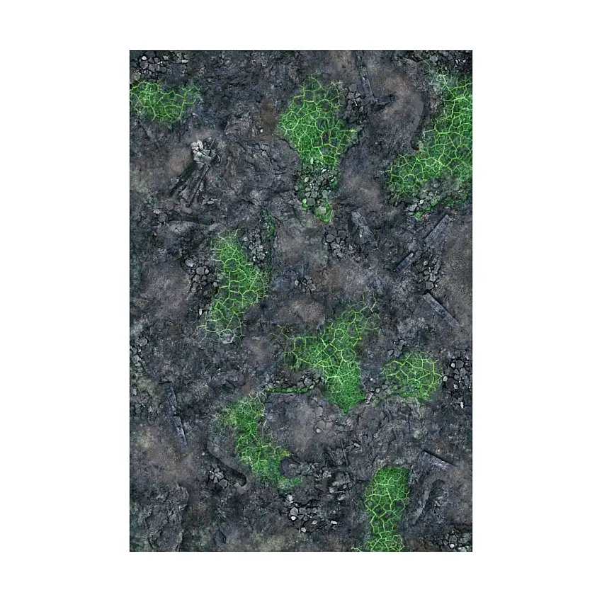 44" x 30" Playmat - Green Blight Battlefield (Rubber)