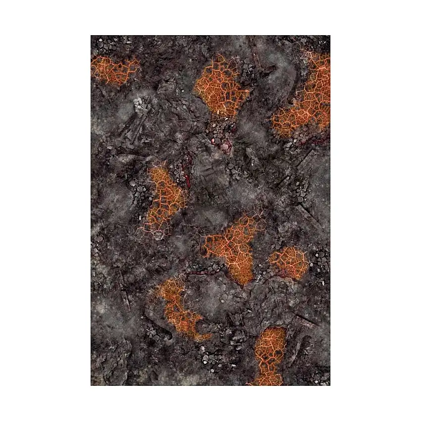 44" x 30" Playmat - Red Blight Battlefield (Rubber)