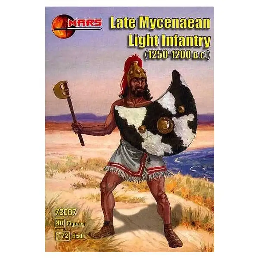 1250-1200BC Late Mycenaean Light Infantry (40) 1/72 Mars Figures