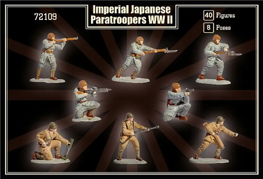 WWII Imperial Japanese Paratroopers (40) 1/72 Mars Figures