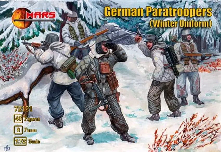 WWII German Paratroopers Winter Uniform (40) 1/72 Mars Figures