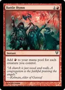 MtG Trading Card Game Avacyn Restored Common Foil Battle Hymn #128