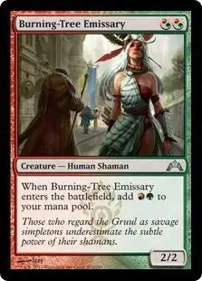 MtG Trading Card Game Gatecrash Uncommon Foil Burning-Tree Emissary #216