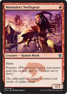 MtG Khans of Tarkir Uncommon Foil Monastery Swiftspear #118