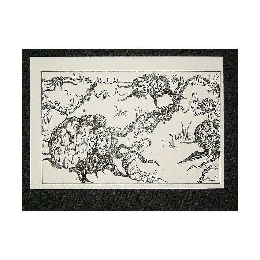 A1 - Many Headed Slime - 5.5" x 3.5" Original Ink