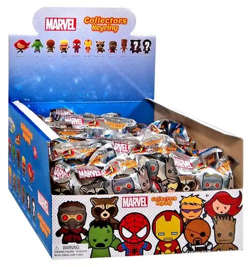 3D Figural Keyring Marvel Series 1 Mystery Box [24 Packs]