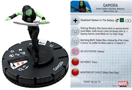 Marvel HeroClix Guardians of the Galaxy Gamora #002