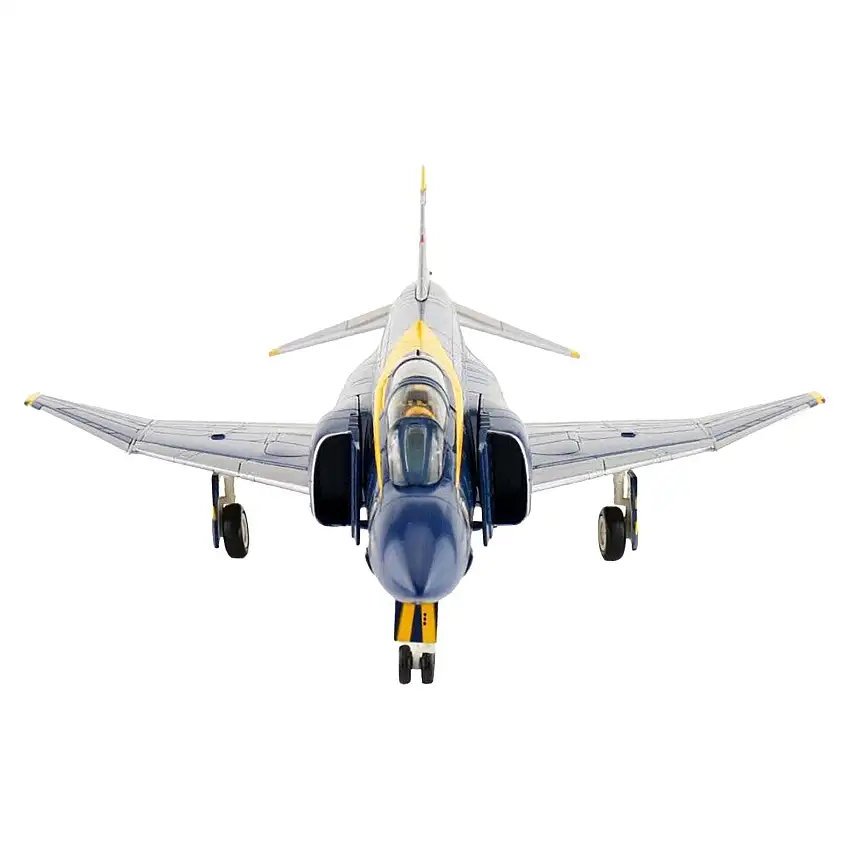 McDonnell Douglas F-4J Phantom II Fighter Aircraft "Blue Angels" with Number Decals United States Navy (1969) "Air Power Series" 1/72 Diecast Model by Hobby Master