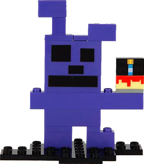 McFarlane Toys Five Nights at Freddy's 8-Bit Series 1 Bonnie Buildable Figure #12042 [Golden Freddy Piece!]