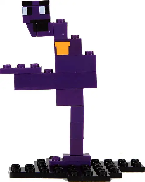 McFarlane Toys Five Nights at Freddy's 8-Bit Series 1 Purple Guy Buildable Figure #12045 [Golden Freddy Piece!]