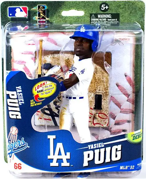 McFarlane Toys MLB Los Angeles Dodgers Sports Picks Baseball Series 32 Yasiel Puig Action Figure [White Uniform, Oversize Head]