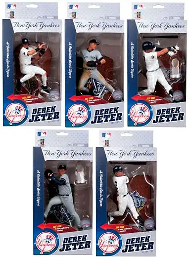McFarlane Toys MLB New York Yankees Sports Picks Baseball World Series Set of 5 Derek Jeter Action FIgures