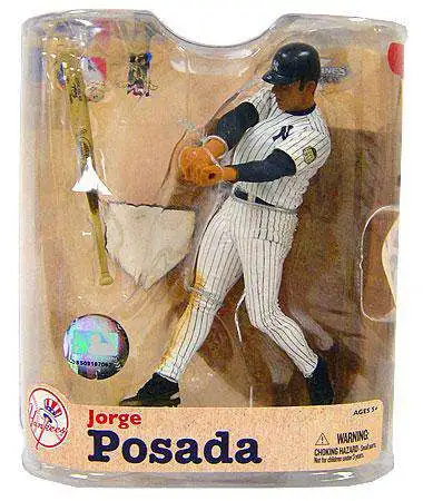 McFarlane Toys MLB New York Yankees Sports Picks Baseball Series 21 Jorge Posada Action Figure [Pinstripes Jersey, Damaged Package]