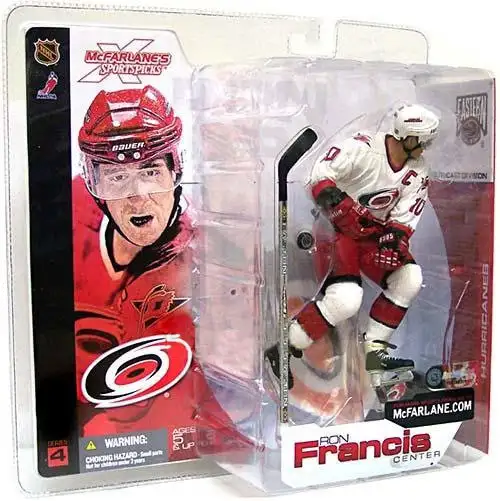 McFarlane Toys NHL Carolina Hurricanes Sports Hockey Series 4 Ron Francis Action Figure [White Jersey Variant]