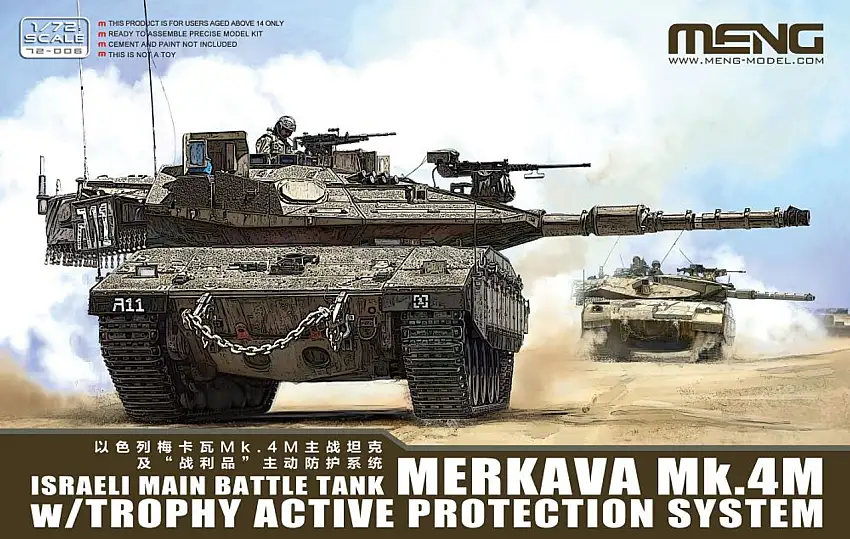 Merkava Mk 4M Israeli Main Battle Tank w/Trophy Active Protection System 1/72 Meng Models