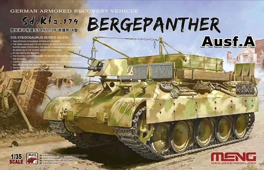 SdKfz 179 Bergepanther Ausf A German Armored Recovery Vehicle 1/35 Meng Models