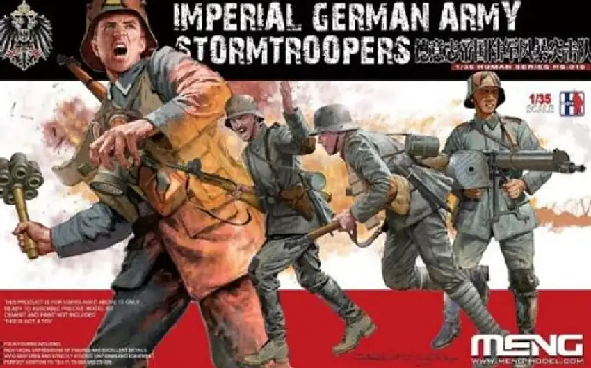 Imperial German Army Stormtroopers Figure Set (4) 1/35 Meng Models