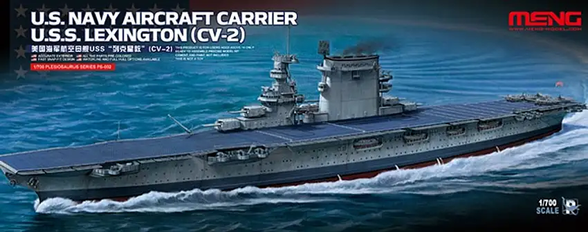 USS Lexington CV-2 USN Battleship 1/700 Meng Models
