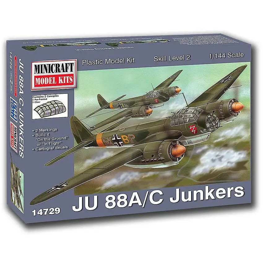 Minicraft 14729 1/144 JU-88 A/C JUNKERS