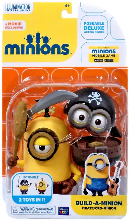 Despicable Me Minions Movie Build-A-Minion Pirate / Cro-Minion Action Figure