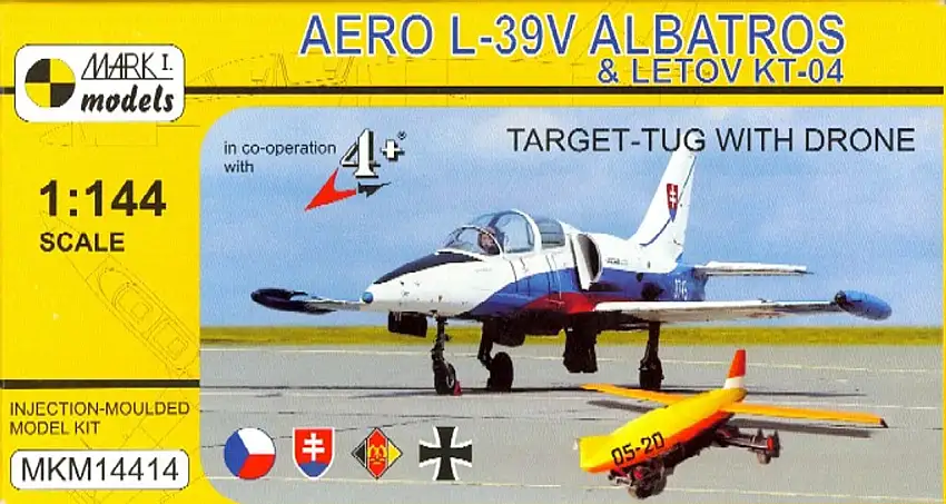 Aero L39V Albatros Target-Tug Aircraft w/Letov KT04 Drone 1/144 Mark I Models