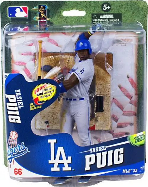 McFarlane Toys MLB Los Angeles Dodgers Sports Picks Baseball Series 32 Yasiel Puig Action Figure [Gray Uniform]