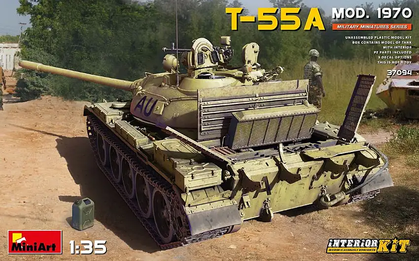 Soviet T55A Mod 1970 Tank w/Full Interior 1/35 Miniart Models