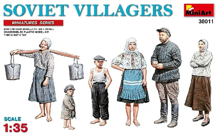 Soviet Villagers (6) 1/35 Miniart Models