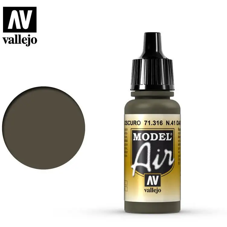 Model Air Vallejo N41 Dark Olive Drab 71316 acrylic airbrush color