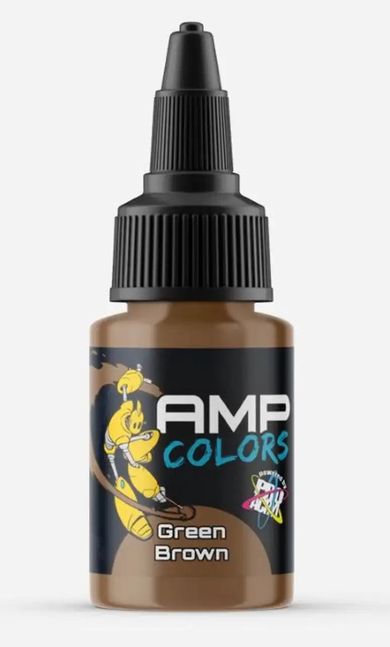 Pro Acryl AMP Colors: Green Brown Acrylic Paint 22ml Bottle Monument Hobbies