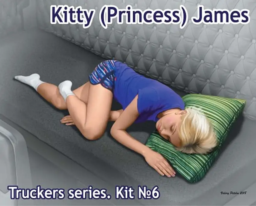 Kitty James Trucker Passenger Sleeping (for Trucks w/Sleeper Beds) 1/24 Masterbox
