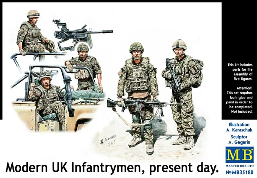 Modern UK Infantrymen Present Day (5) 1/35 Masterbox