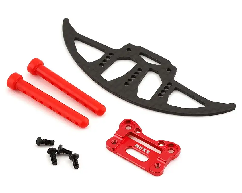 NEXX Racing Mini-Z Aluminum/Carbon Front GT Car Bumper (Red)