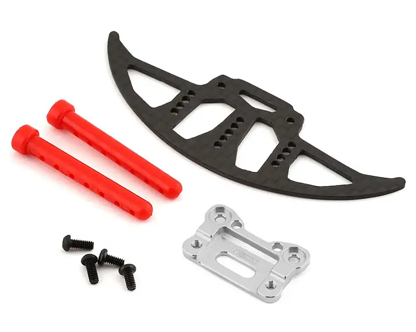 NEXX Racing Mini-Z Aluminum/Carbon Front GT Car Bumper (Silver)