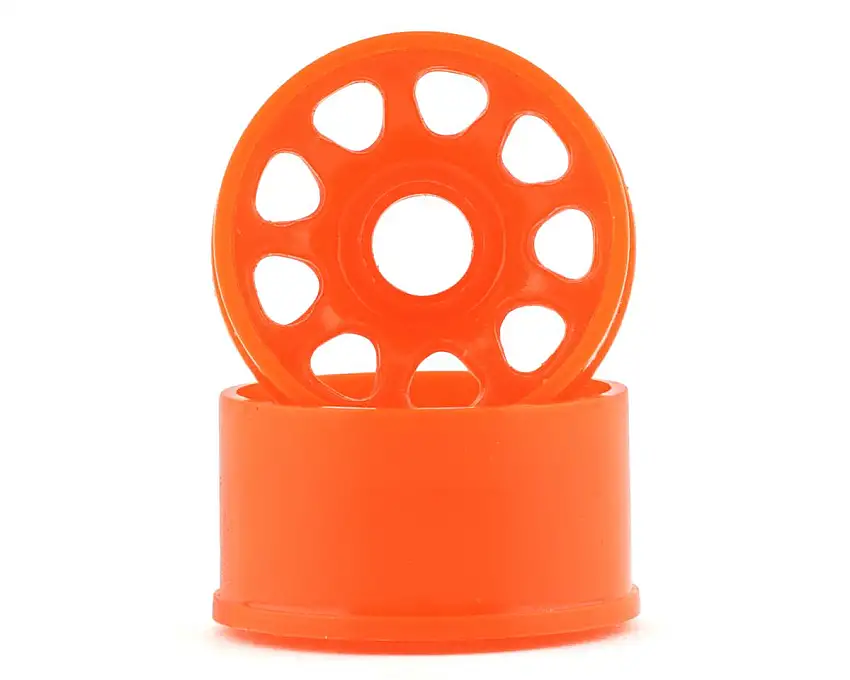 NEXX Racing Mini-Z 2WD 9 Spoke Rear Rim (2) (Neon Orange) (2mm Offset)