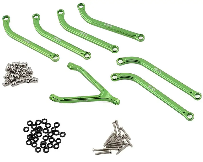 NEXX Racing Axial SCX24 Aluminum High Clearance Link Set (Green)