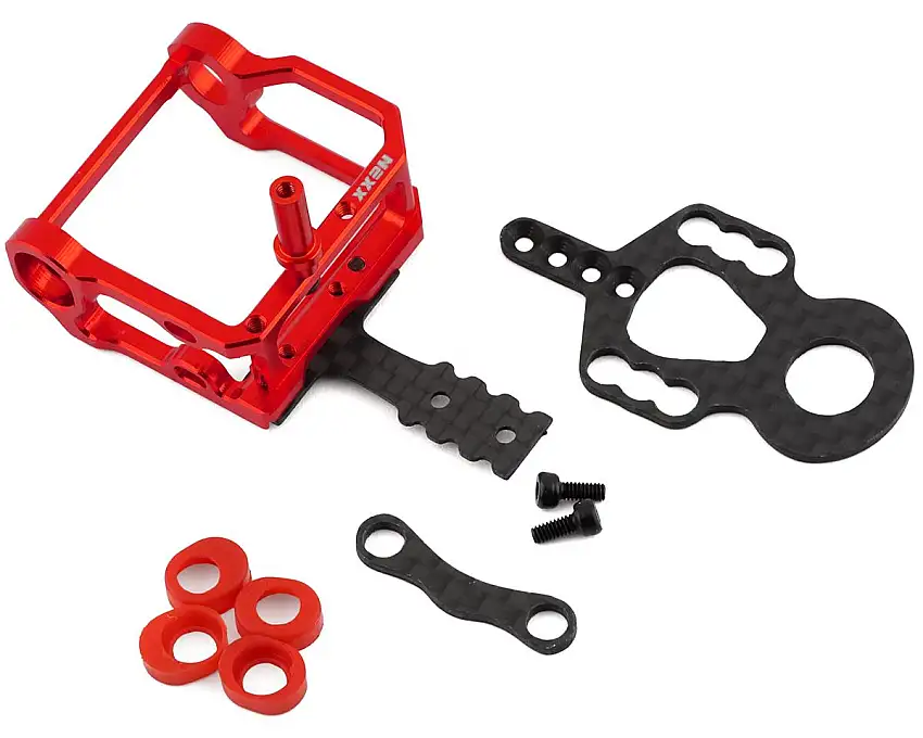 NEXX Racing Aluminum "Bracelet" LCG Round Motor Mount for 98-102mm (Red)
