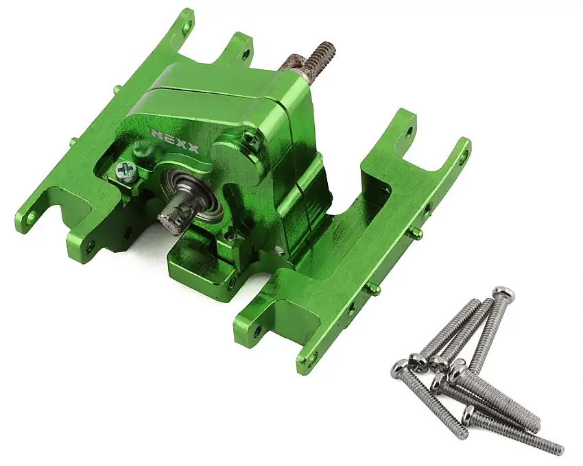 NEXX Racing Axial SCX24 Aluminum Skid Plate w/Gearbox (Green)
