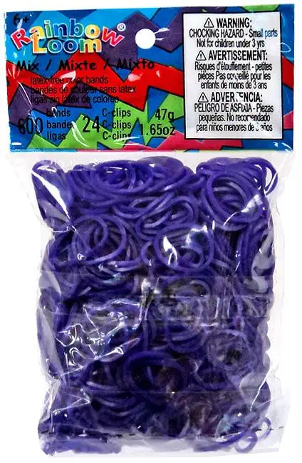 Rainbow Loom Deep Purple Rubber Bands Refill Pack [600 Count]